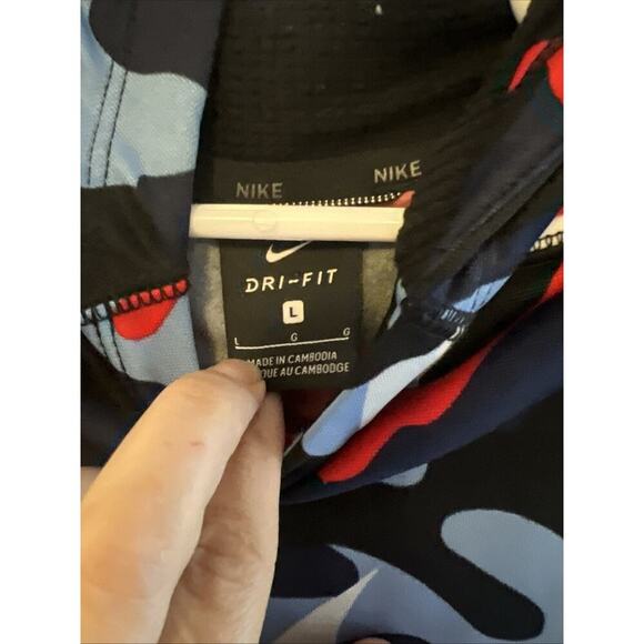 Nike hoodie boys Sz Large pullover sweatshirt Camo red white blue patriotic - Picture 2 of 7